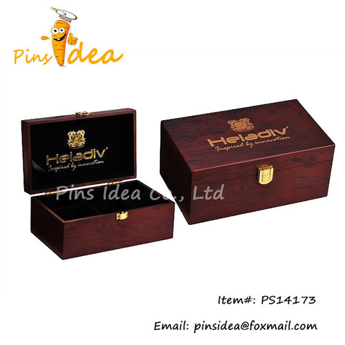 Wooden Gift Box With Gold Foil Stamped Logo