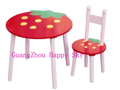 Wooden Strawberry Children Furniture Promotional Toys Educational